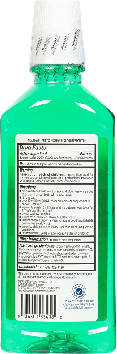 slide 14 of 15, TopCare Everyday Anticavity Mint Fluoride Mouth Rinse 18 fl oz, 18 fl oz