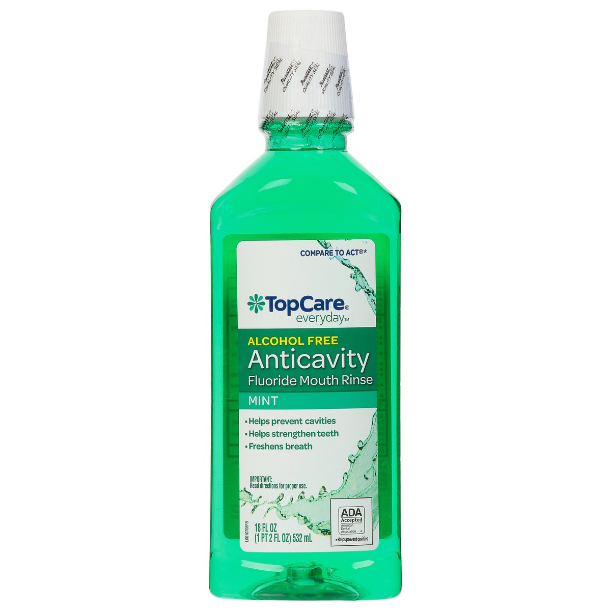 slide 7 of 15, TopCare Everyday Anticavity Mint Fluoride Mouth Rinse 18 fl oz, 18 fl oz