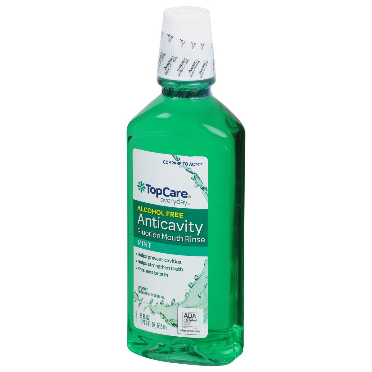 slide 3 of 15, TopCare Everyday Anticavity Mint Fluoride Mouth Rinse 18 fl oz, 18 fl oz