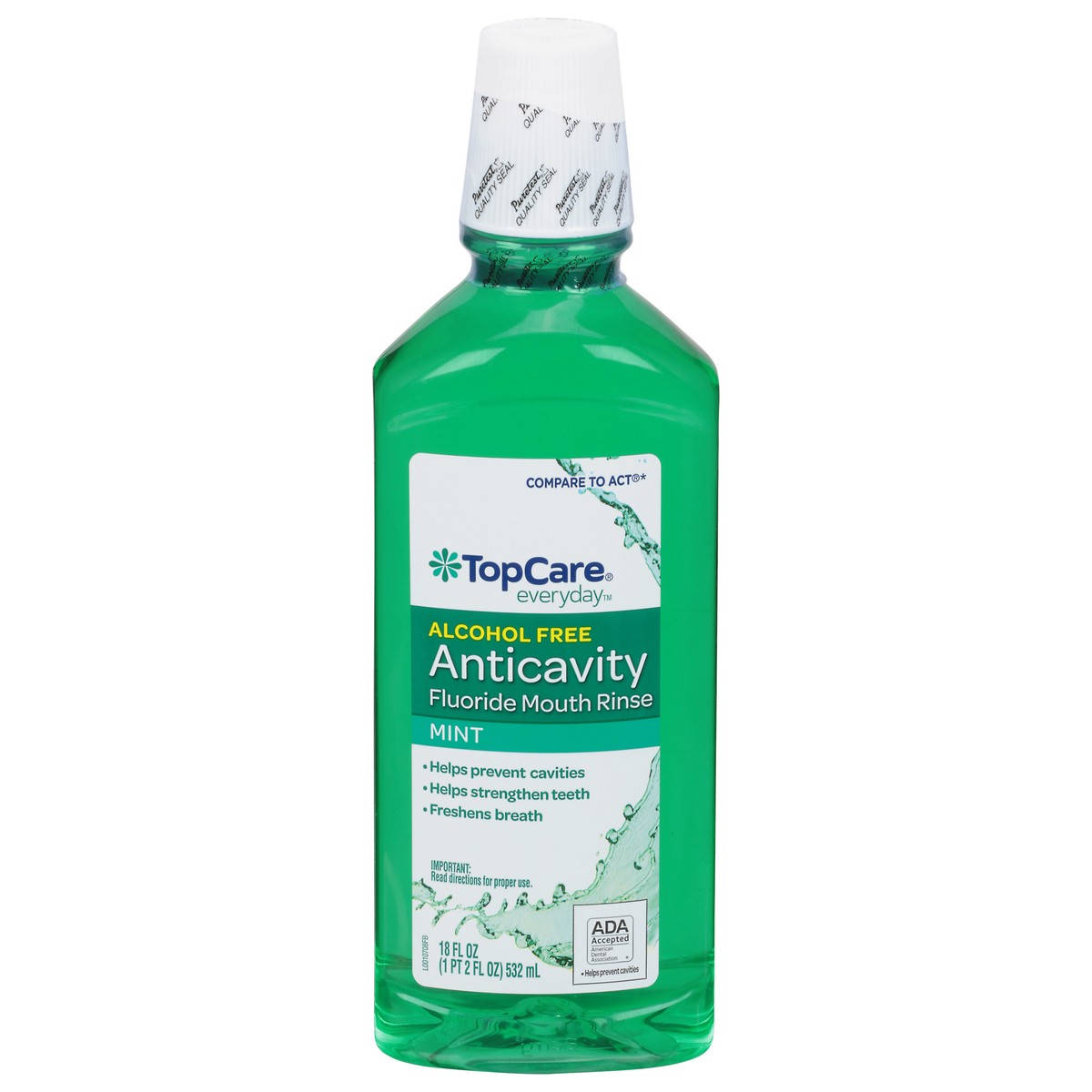 slide 6 of 15, TopCare Everyday Anticavity Mint Fluoride Mouth Rinse 18 fl oz, 18 fl oz