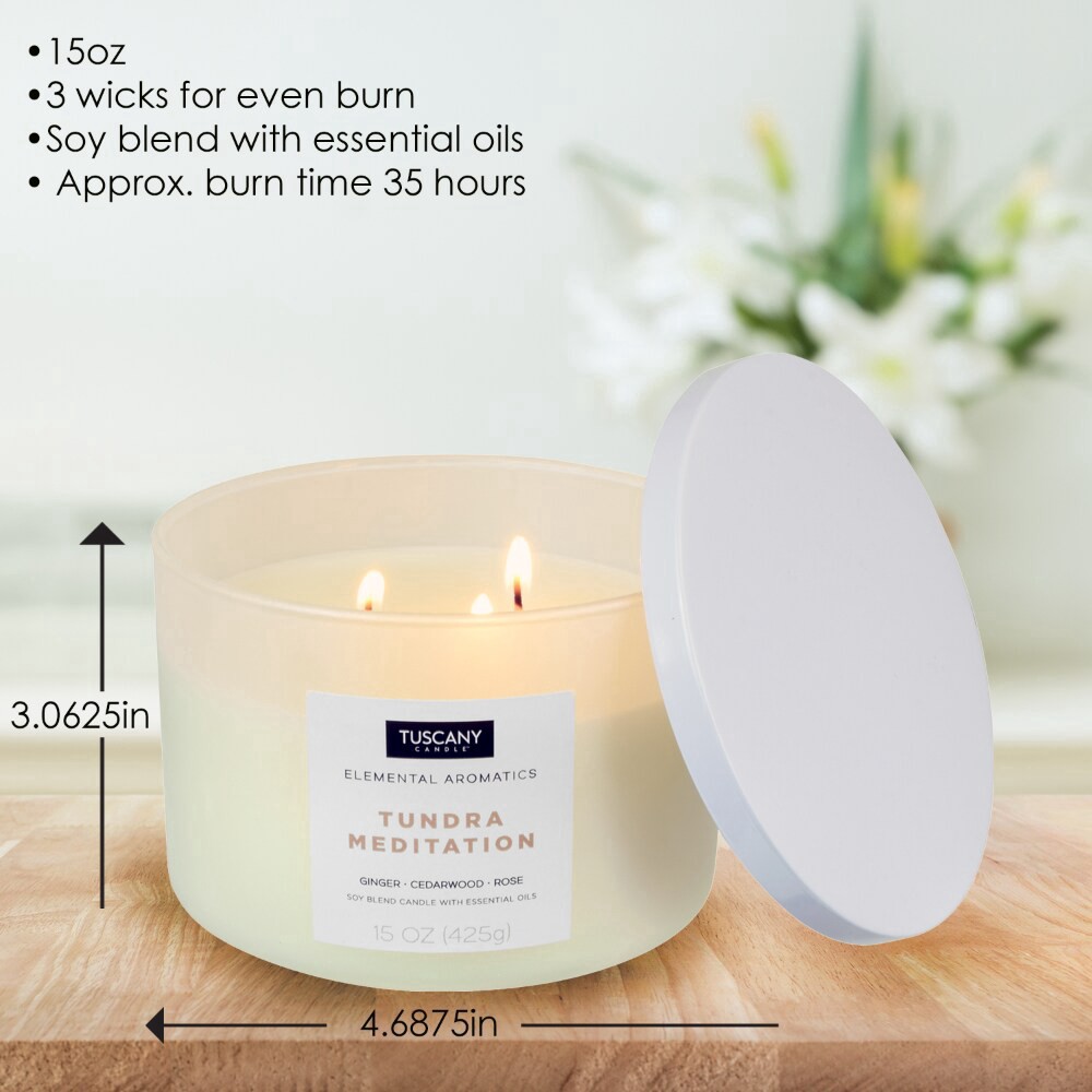 slide 2 of 3, Tuscany Candle Elemental Aromatics Tundra Meditation Scented Jar Candle, 15 oz