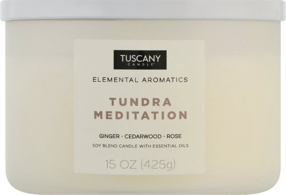 slide 1 of 4, Tuscany Candle Elemental Aromatics Tundra Meditation Scented Jar Candle, 15 oz