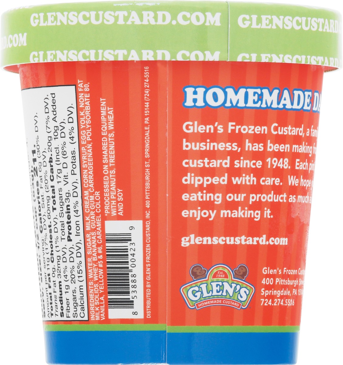 slide 12 of 12, Glen's Custard, Homemade, Banana, 1 ct