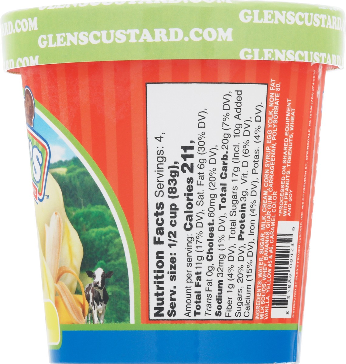 slide 7 of 12, Glen's Custard, Homemade, Banana, 1 ct