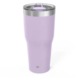 Zak! Designs Lavender Powder Coat Stainless Steel Tumbler With Lid