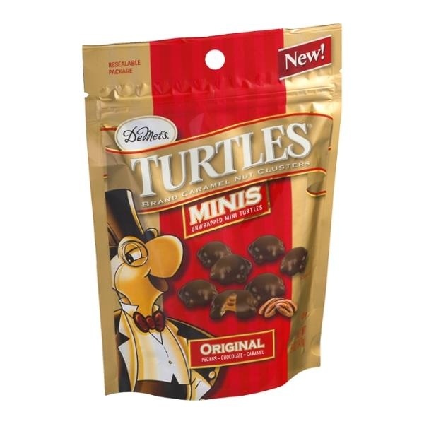 slide 1 of 2, DeMet's Turtles Caramel Nut Clusters Minis Original, 5 oz
