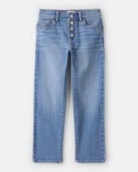 Oshkosh Girls Button-Front Straight Leg Jeans - Blue Blue 8