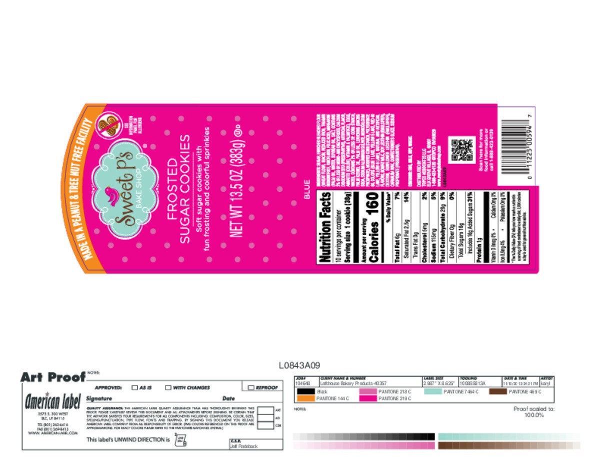 slide 14 of 14, Sweet P's Bake Shop Blue Frosted Sugar Cookies 13.5 oz,