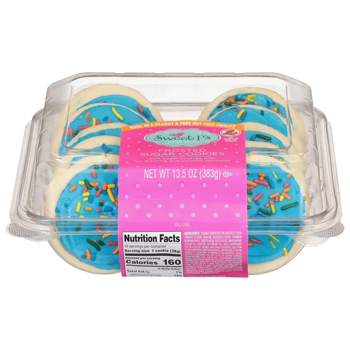 slide 5 of 14, Sweet P's Bake Shop Blue Frosted Sugar Cookies 13.5 oz,