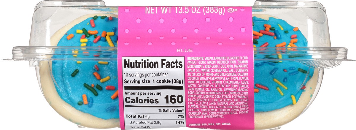 slide 10 of 14, Sweet P's Bake Shop Blue Frosted Sugar Cookies 13.5 oz,