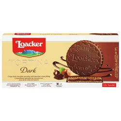 Loacker Tortina Dark Wafer Cookies