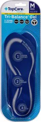 TopCare Health Men's Sizes 8-12 3 Zone Comfort Tri-Balance Gel 1 Pair