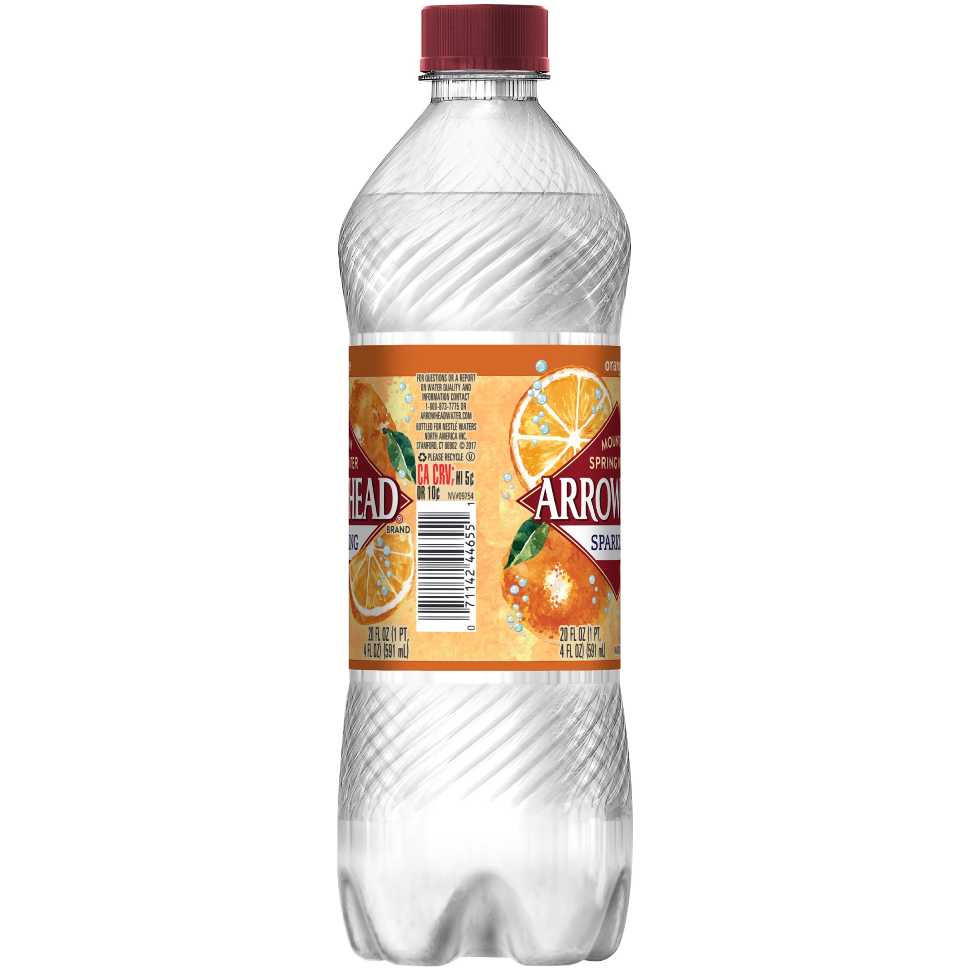 slide 3 of 6, Arrowhead Orange Sparkling Mountain Spring Water, 20 fl oz