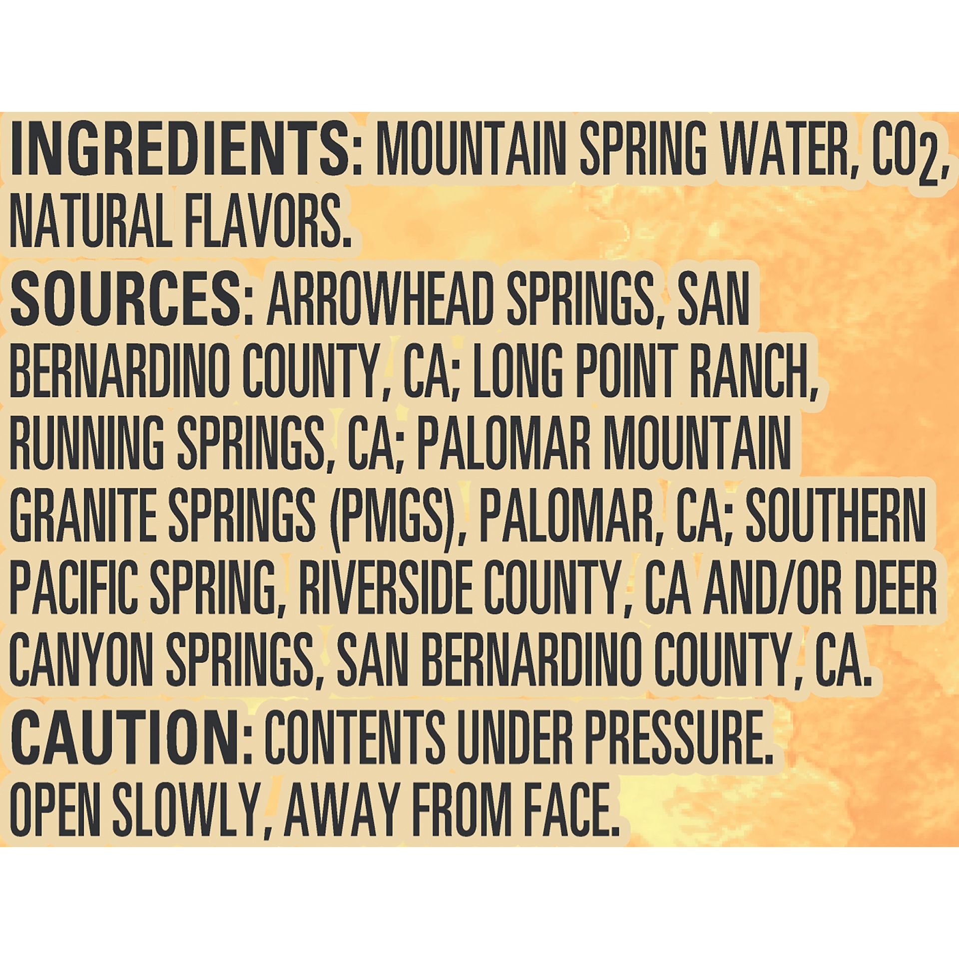 slide 6 of 6, Arrowhead Orange Sparkling Mountain Spring Water, 20 fl oz