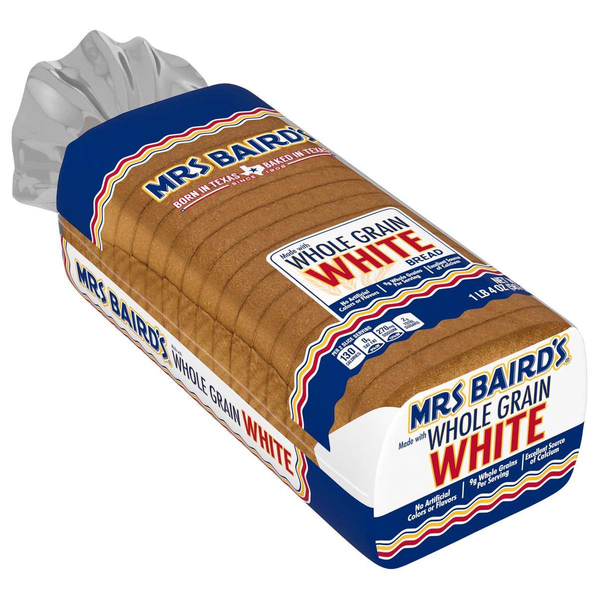 slide 5 of 9, Mrs Baird's Whole Grain White Bread, 20 oz, 20 oz