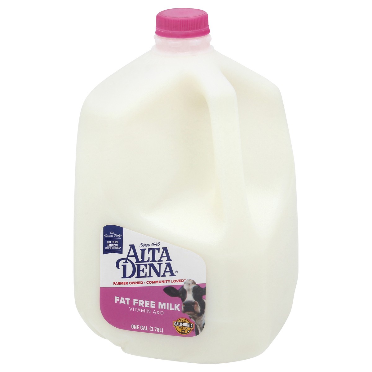 slide 4 of 9, Alta Dena Fat Free Milk Gallon, 128 oz