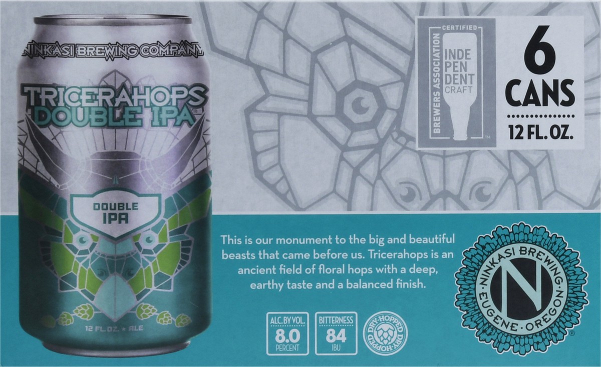 slide 2 of 8, Ninkasi Double IPA Tricerahops Beer 6 - 12 fl oz Cans, 6 ct
