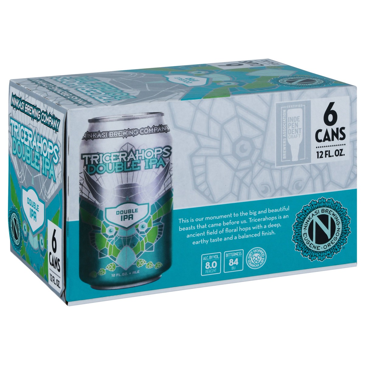 slide 6 of 8, Ninkasi Double IPA Tricerahops Beer 6 - 12 fl oz Cans, 6 ct