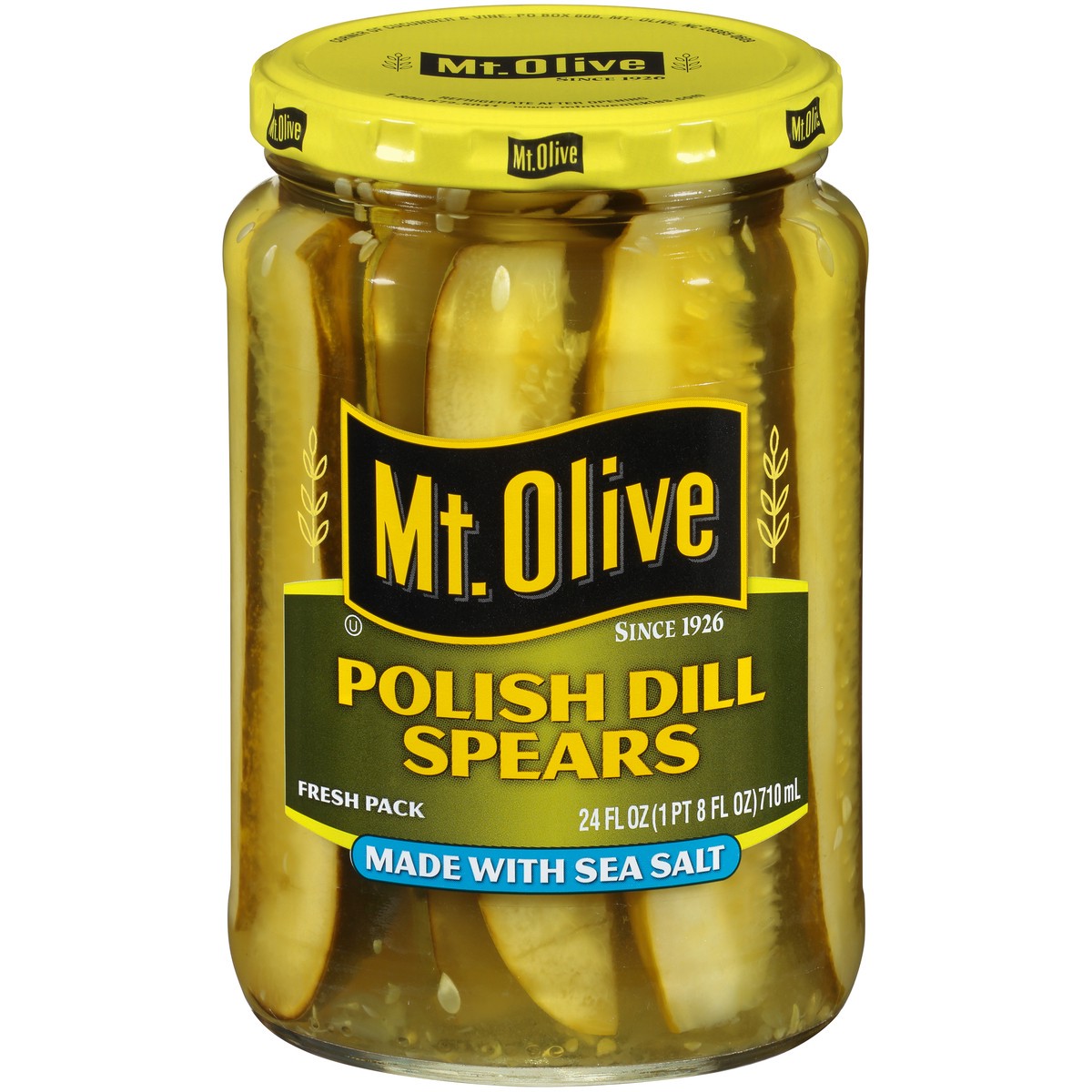 slide 1 of 21, Mt. Olive Polish Dill Spears 24 fl. oz. Jar, 24 fl oz