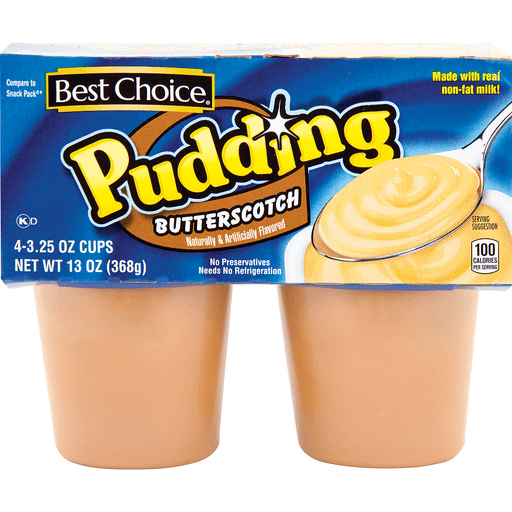 slide 1 of 1, Best Choice Butterscotch Pudding, 4 ct