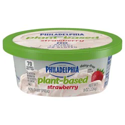 Philadelphia Plant-Based Dairy Free Strawberry Cream Cheese Spread, 8 oz Tub