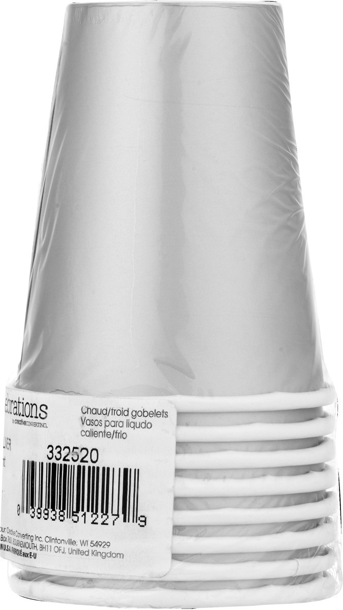 slide 10 of 10, Celebrations 9 Ounce Shimmering Silver Cups 8 ea, 8 ct