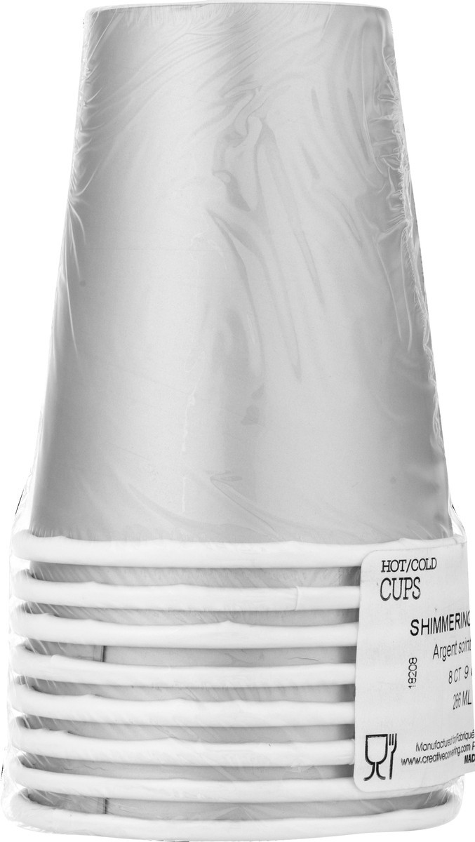 slide 3 of 10, Celebrations 9 Ounce Shimmering Silver Cups 8 ea, 8 ct