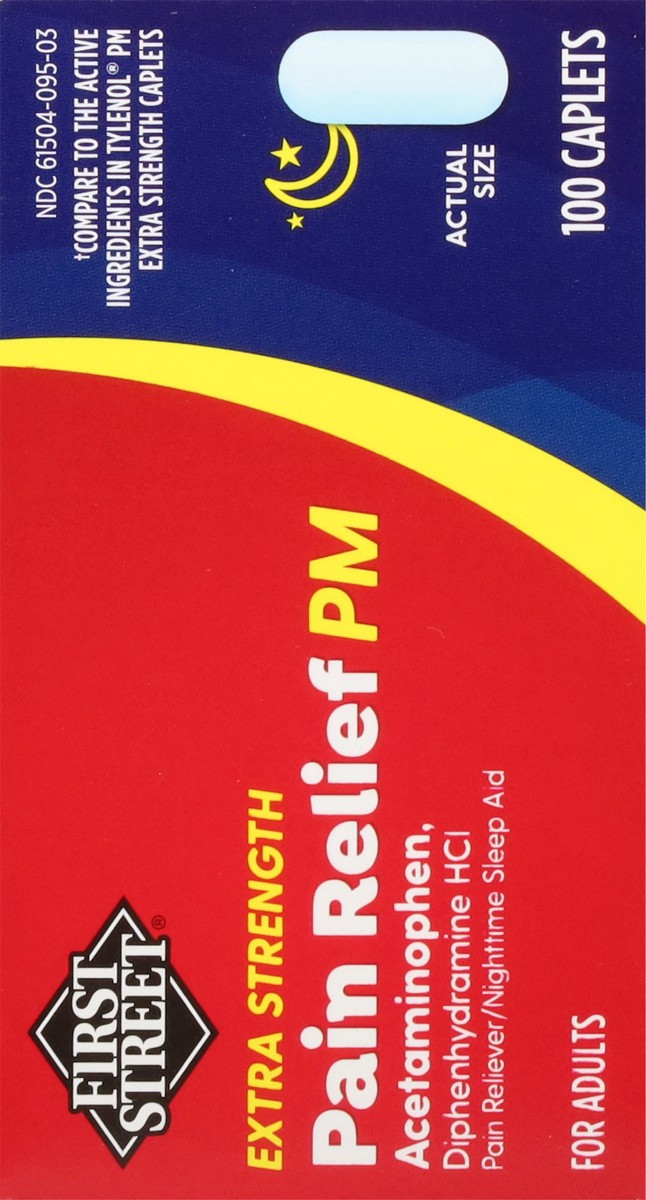 slide 16 of 16, First Street Fst St Pain Rel Pm Caplets Comp Tylenol Pm, 100 ct
