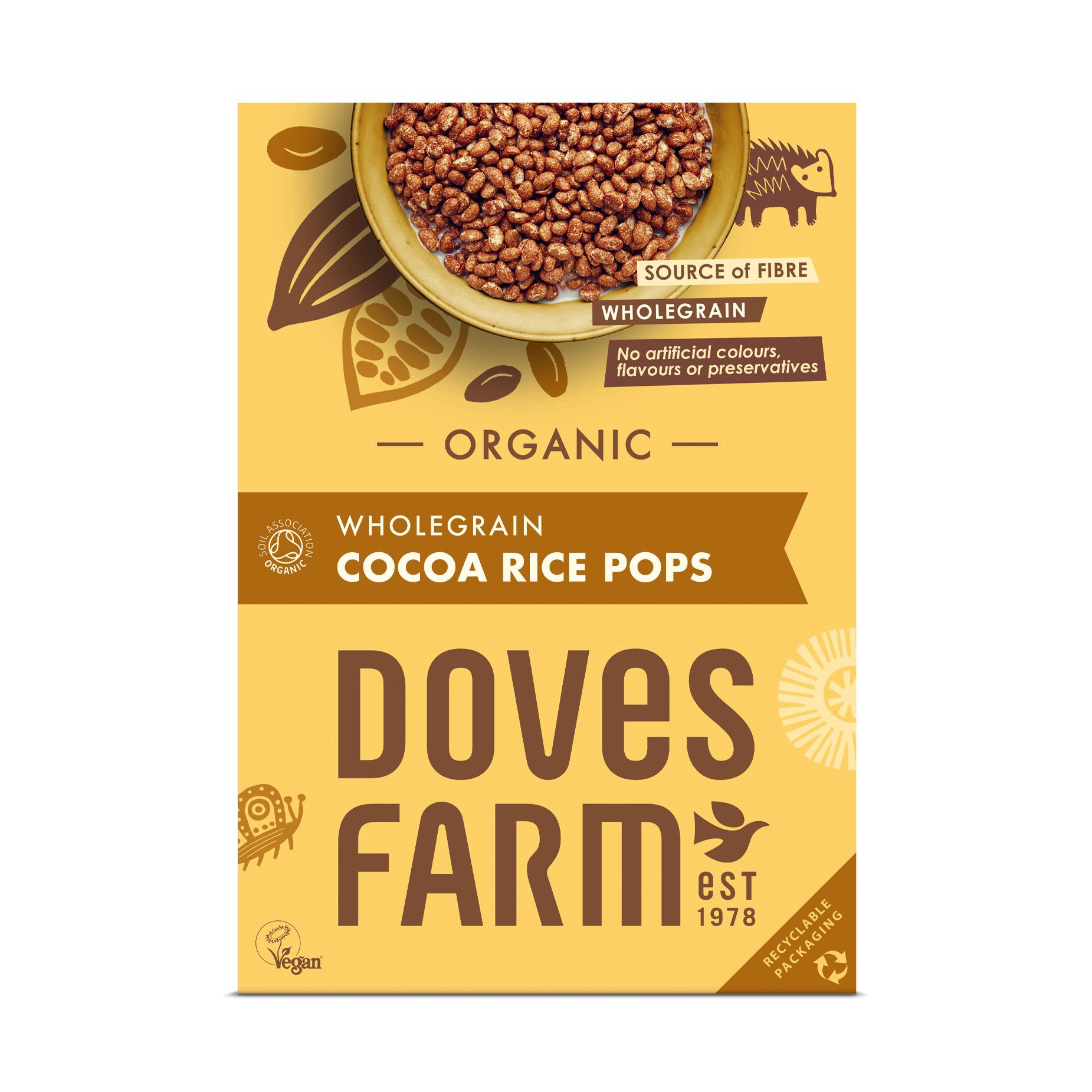 slide 1 of 1, Doves Farm Organic Wholegrain Cocoa Rice Pops, 10.6 oz