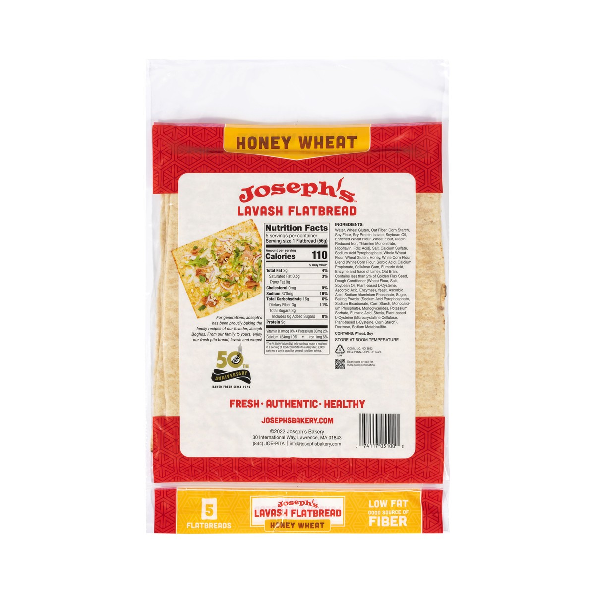 slide 8 of 11, Joseph's Honey Wheat Lavash, 10 oz