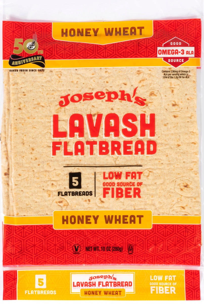 slide 11 of 11, Joseph's Honey Wheat Lavash, 10 oz