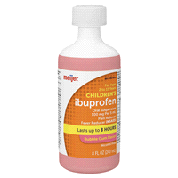 slide 7 of 29, Meijer Children's Ibuprofen Oral Suspension, Bubble Gum, 100 mg, 8 fl oz