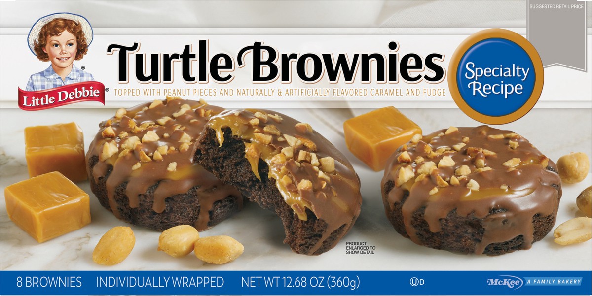 slide 14 of 14, Little Debbie Snack Cakes, Little Debbie Family Pack Turtle Brownies, 8 ct