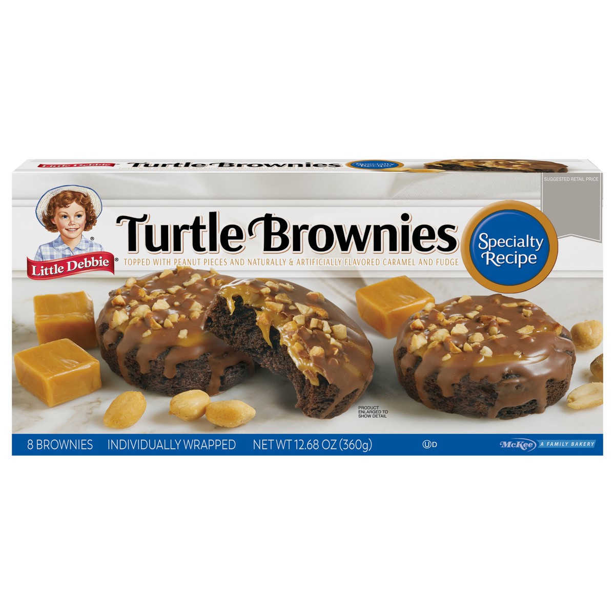 slide 6 of 14, Little Debbie Snack Cakes, Little Debbie Family Pack Turtle Brownies, 8 ct