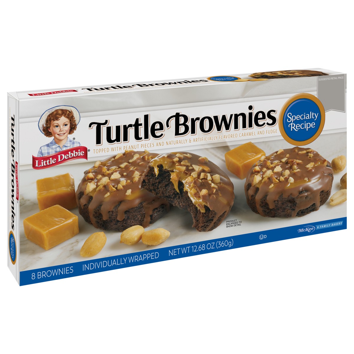 slide 11 of 14, Little Debbie Snack Cakes, Little Debbie Family Pack Turtle Brownies, 8 ct