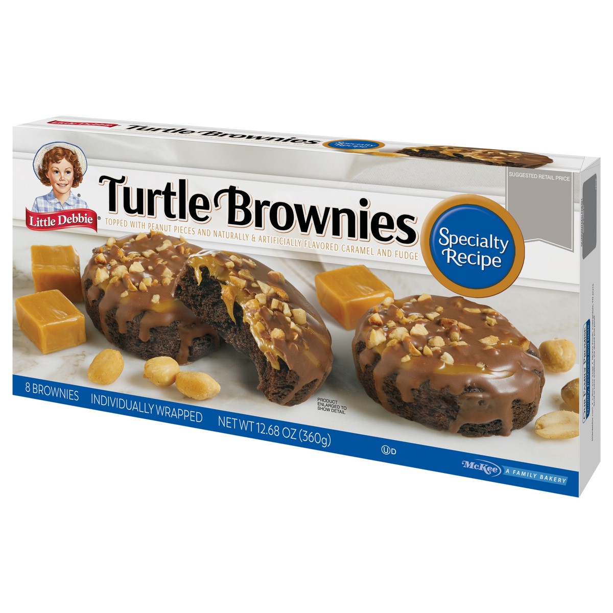 slide 9 of 14, Little Debbie Snack Cakes, Little Debbie Family Pack Turtle Brownies, 8 ct