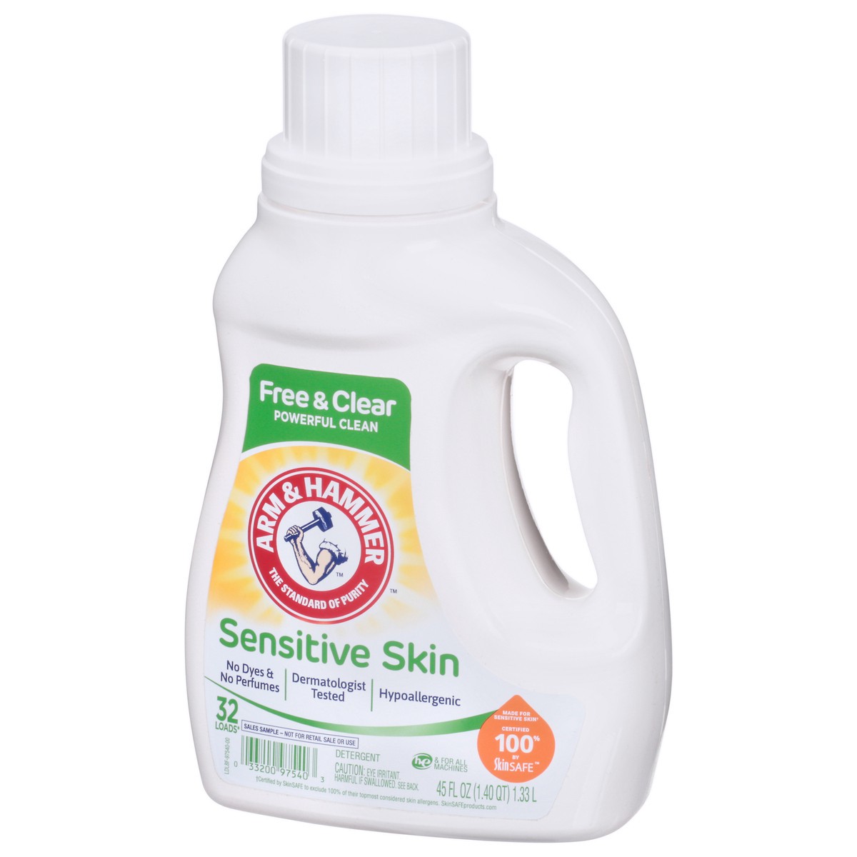 slide 10 of 13, ARM & HAMMER Sensitive Skin Detergent 45 fl oz, 45 fl oz