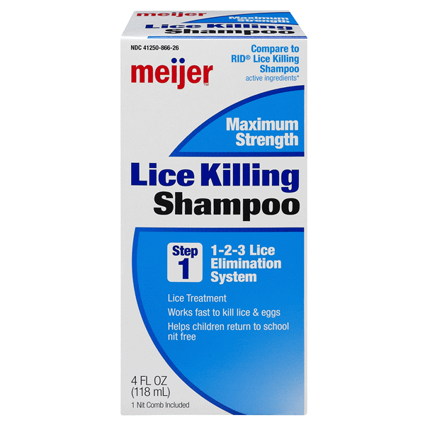 slide 1 of 1, Meijer Lice Killing Shampoo Treatment, 4 oz