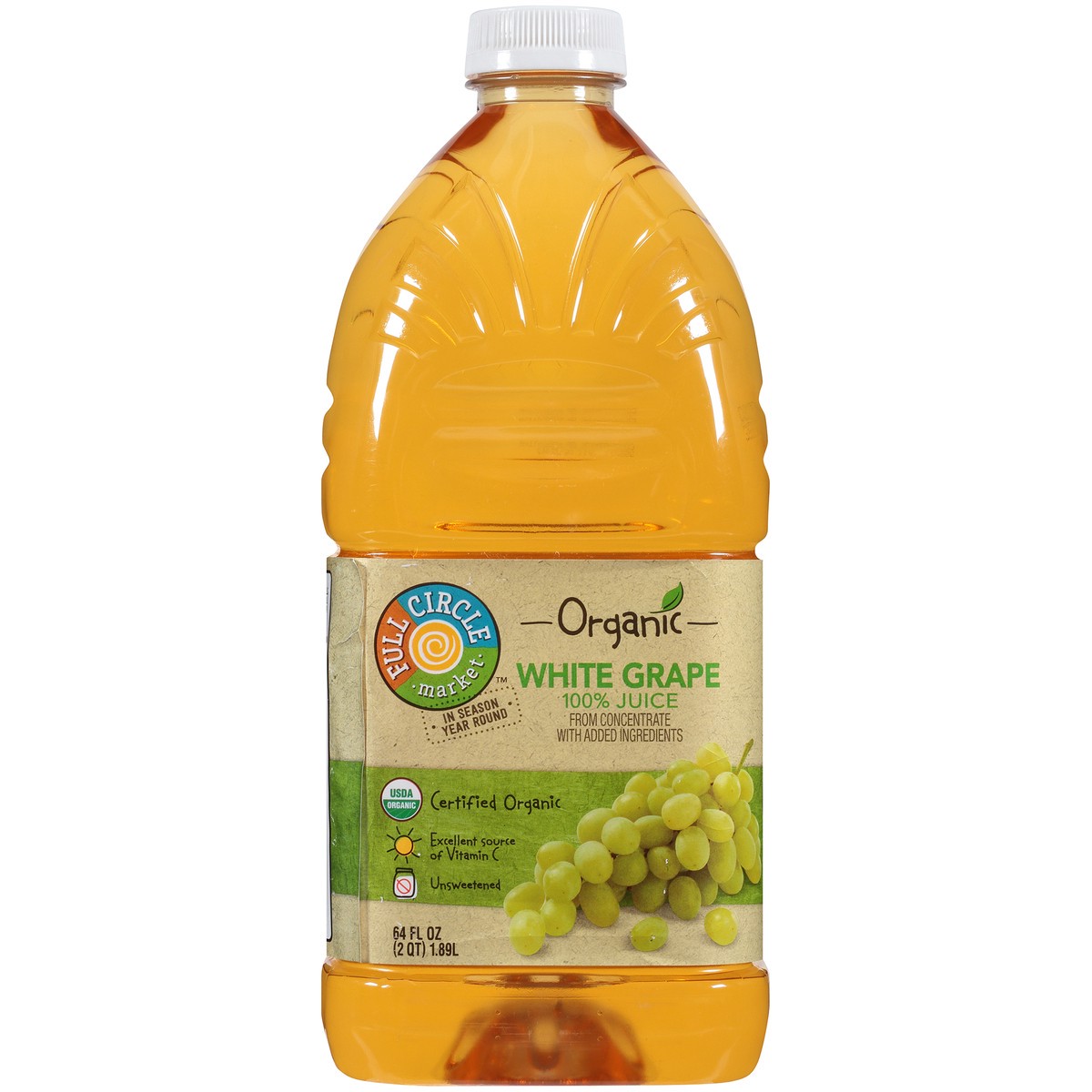 slide 3 of 8, Full Circle Market White Grape 100% Juice From Concentrate - 64 fl oz, 64 fl oz