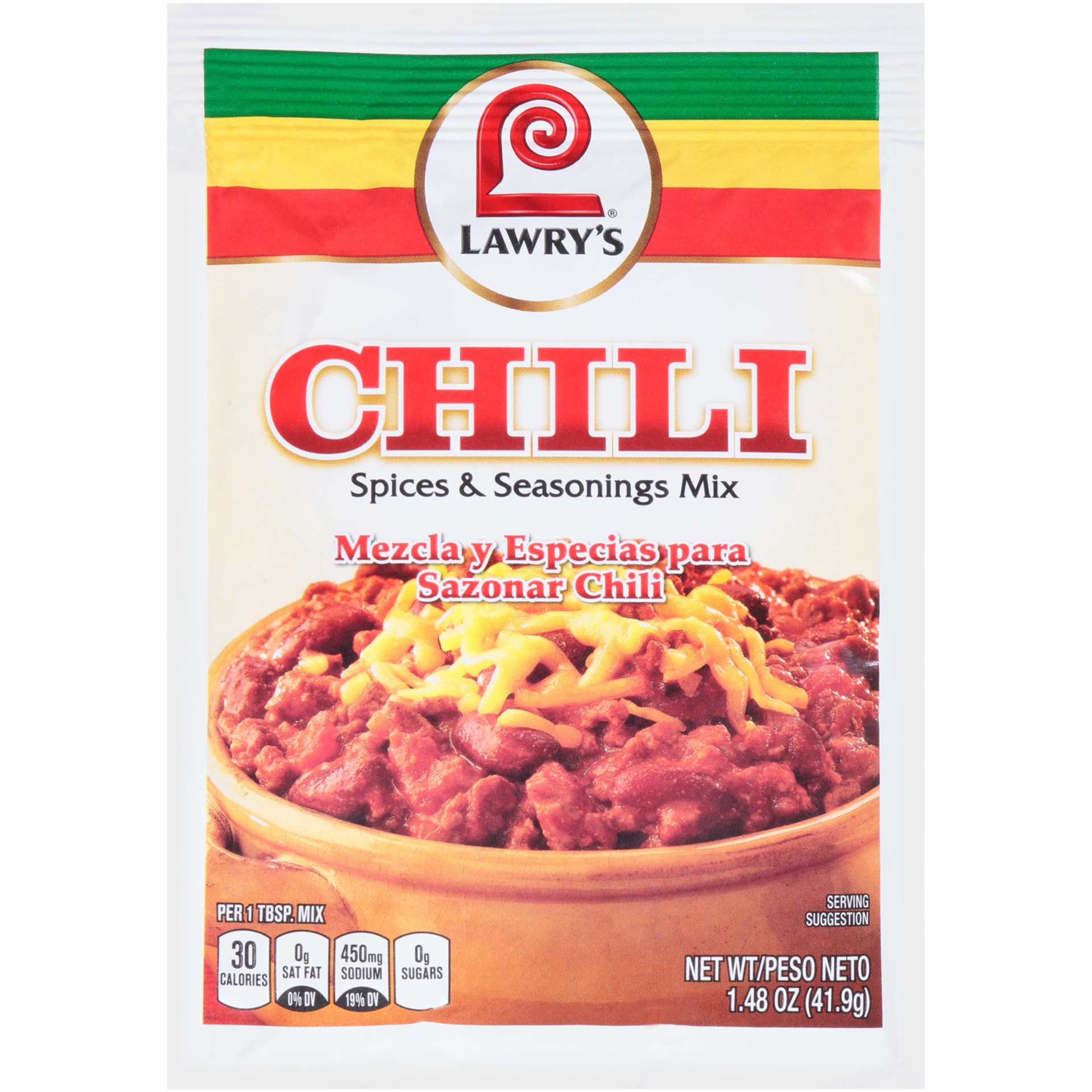 slide 1 of 2, Lawry's Chili Spices & Seasonings (Packet), 1.48 oz