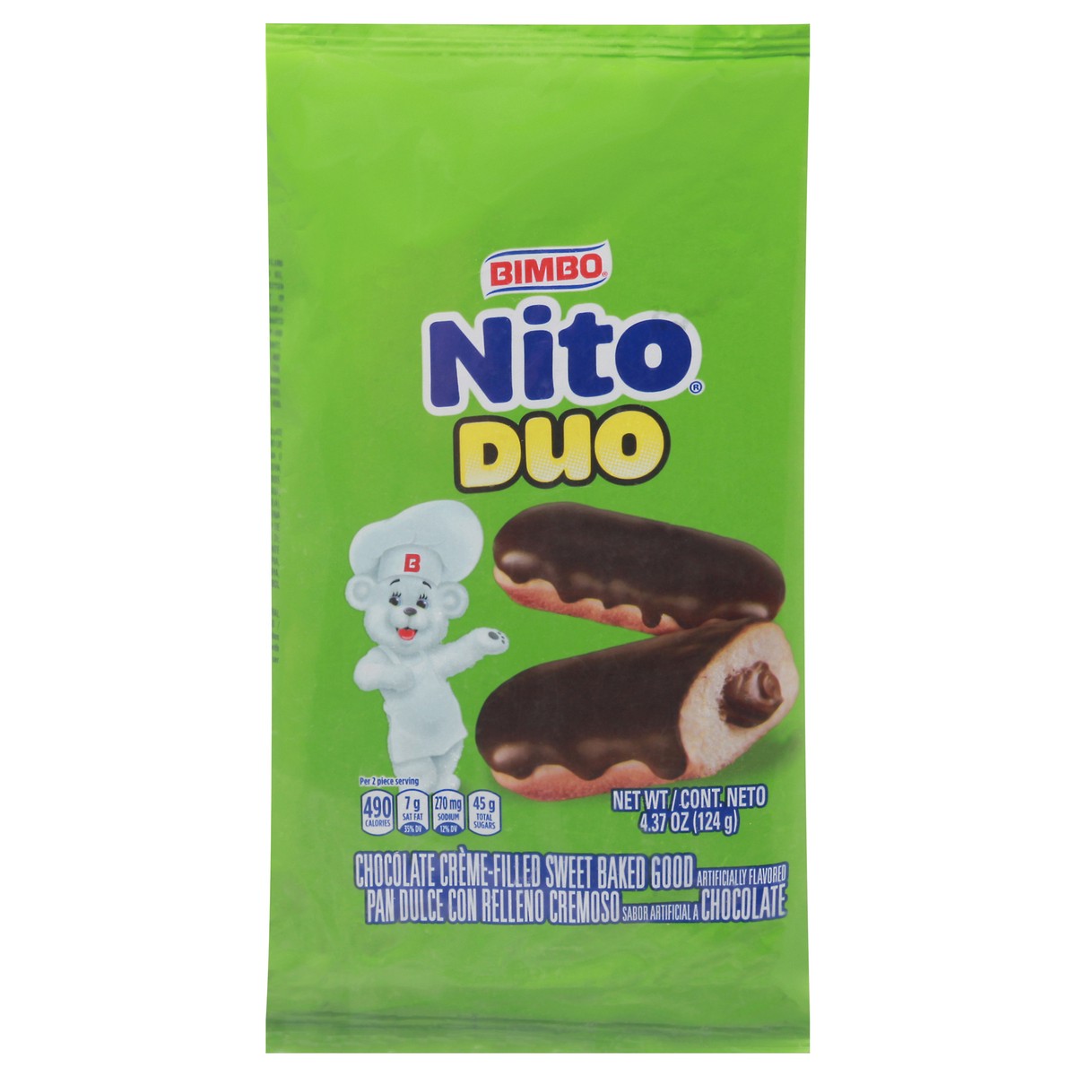 slide 10 of 11, Bimbo Nito Duo Chocolate, Single Serving Individually Wrapped, 2 ct