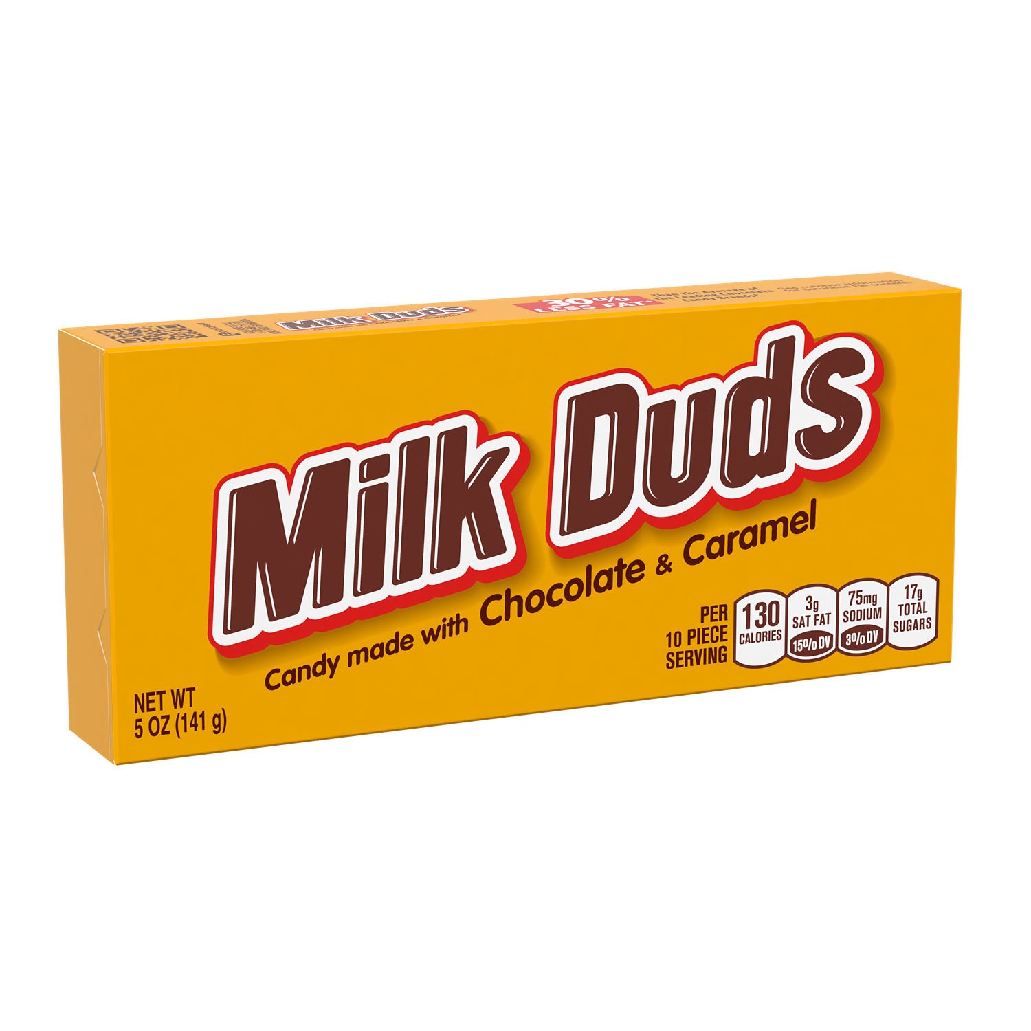 slide 1 of 9, MILK DUDS Chocolate and Caramel Candy Box, 5 oz, 5 oz