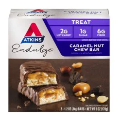 Atkins Caramel Nut Chew Bar, 5 Count