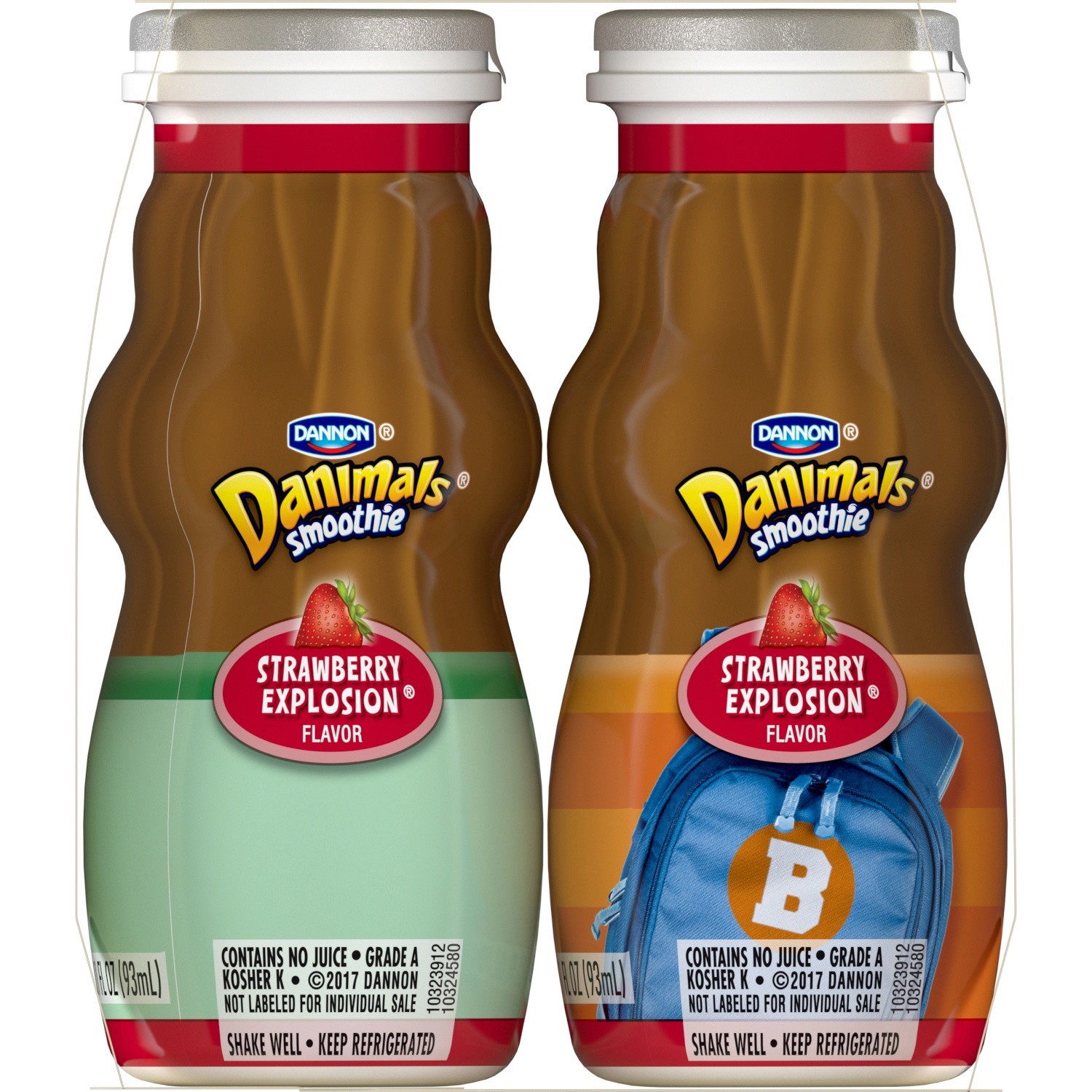 slide 2 of 5, Danimals Strawberry Yogurt 6 Pack, 6 ct; 3.1 oz