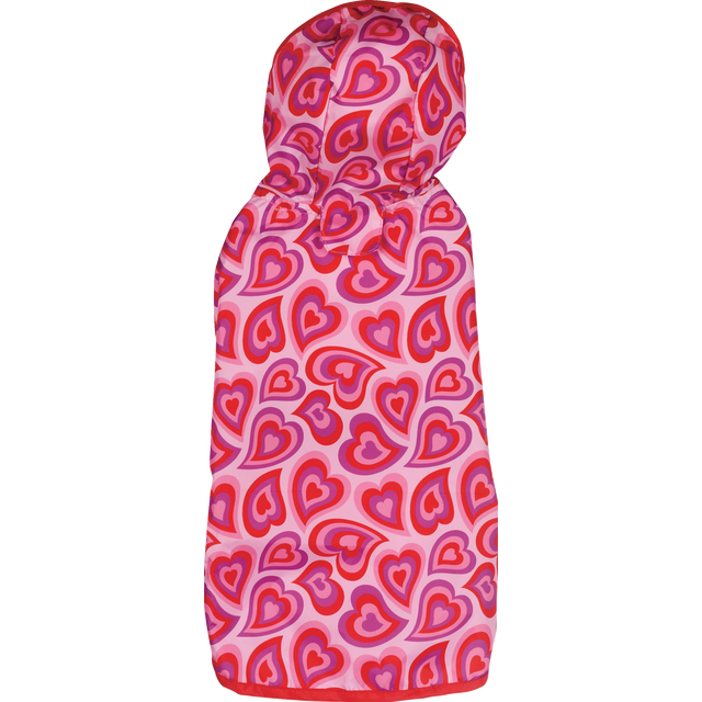 slide 1 of 1, UNIQUE PETZ Up Valentines Day Rain Jackets Xs-L, 1 ct