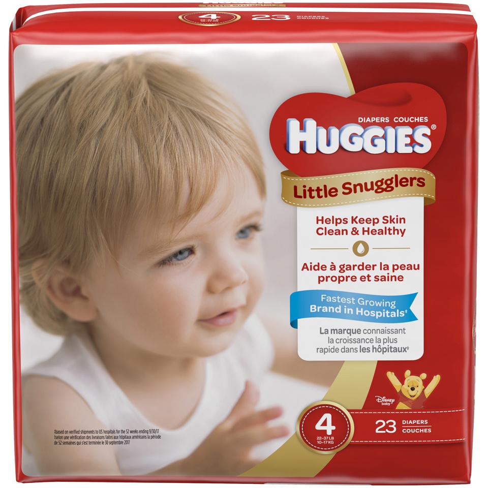 slide 1 of 1, Huggies Little Snugglers Couches Diapers, 23 ct