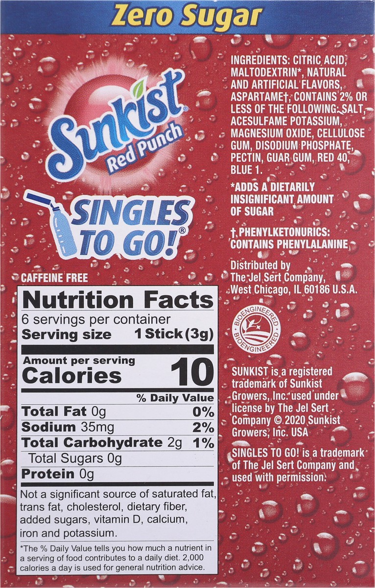 slide 6 of 9, Sunkist Red Punch Singles - 6 ct, 6 ct