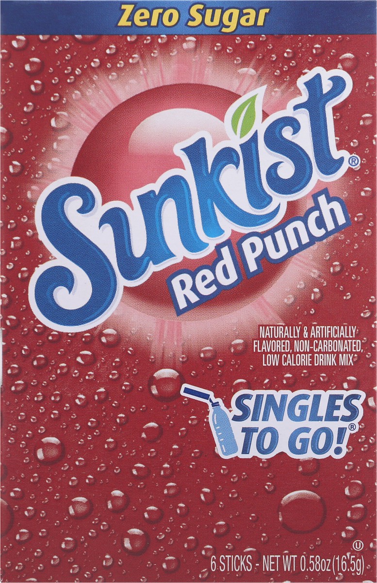 slide 5 of 9, Sunkist Red Punch Singles - 6 ct, 6 ct