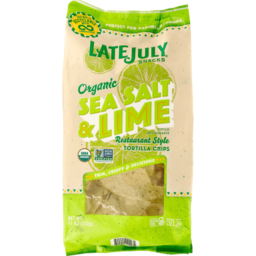 slide 1 of 1, Late July Salt & Lime Restaurant Style Tortilla Chip, 11 oz