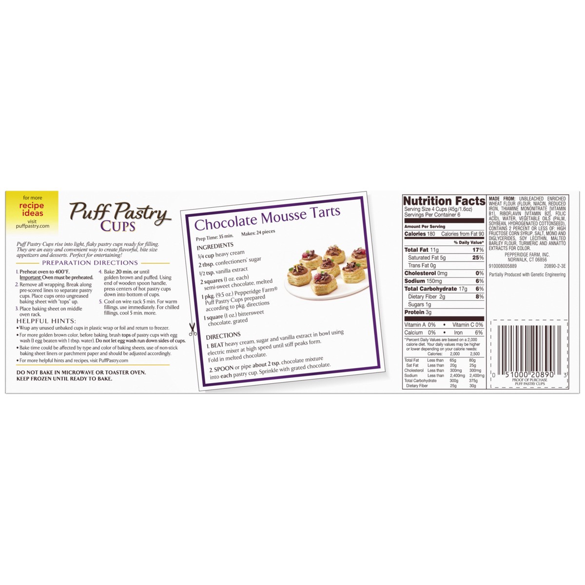 slide 10 of 15, Pepperidge Farm Frozen Cups Pastry Dough, 9.5 oz